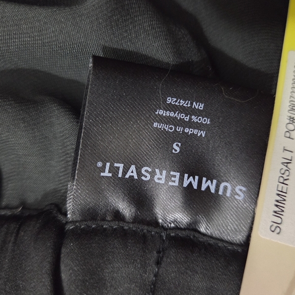 NWT Summersalt Wide Leg Pants Palazzo Black Satin Size Small - Picture 12 of 12